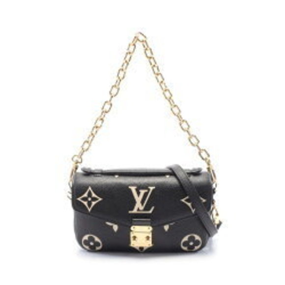 Louis Vuitton Pochette Metis Handbag Empreinte Black Ivory White - Picture 1 of 6
